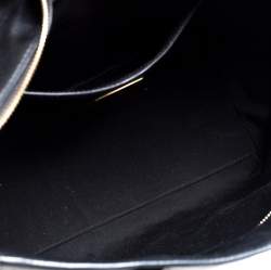 مملوكة مسبقًا حقيبة يد سالفاتوري فيراغامو بوني شوبر جلد مطبوع نقشة شعار الماركة أسود