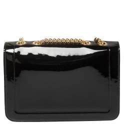 مملوكة مسبقًا Salvatore Ferragamo Black Patent Leather Vara Shoulder Bag