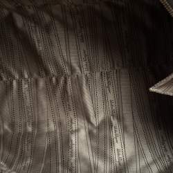 Pre Owned Salvatore Ferragamo Brown/Grey Quilted Wool and Leather Boston Duffle Bag