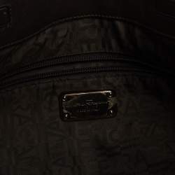 Salvatore Ferragamo Olive Green Patent Leather Shoulder Bag