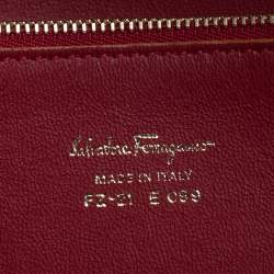 Pre Owned Salvatore Ferragamo Yellow Leather Gancini Clutch