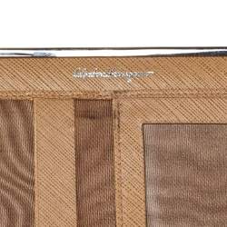 Pre Owned Salvatore Ferragamo Beige Leather Gancini Icona Continental Wallet