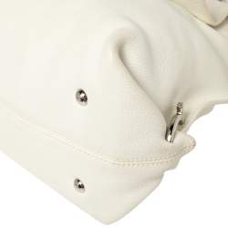 Pre Owned Salvatore Ferragamo White Leather Medium Sofia Top Handle Bag