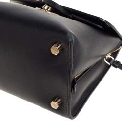 Salvatore Ferragamo Black Leather Jet Set Top Handle Bag