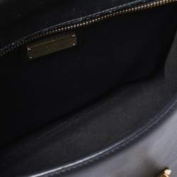 Pre Owned Salvatore Ferragamo Black Leather and Suede Medium Sofia Top Handle Bag
