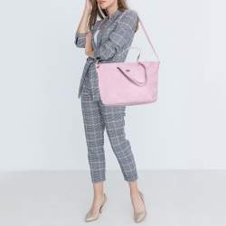 Pre Owned Salvatore Ferragamo Pink Leather Mika Tote