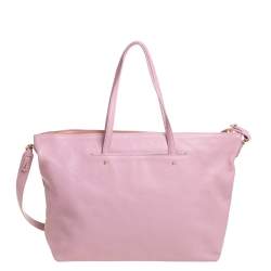 Pre Owned Salvatore Ferragamo Pink Leather Mika Tote
