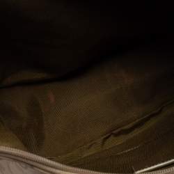 Pre Owned Salvatore Ferragamo Beige Signature Canvas and Leather Hobo