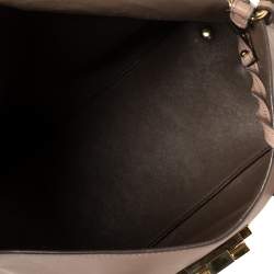 Pre Owned Salvatore Ferragamo Beige Leather Satchel