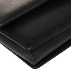 Salvatore Ferragamo Black Leather Vara Bow Chain Bag