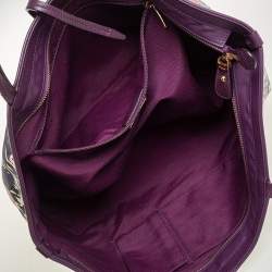 Pre Owned حقيبة يد سالفاتوري فيراغامو سحاب جلد ونايلون طباعة وشاح بيك متعدد الألوان 