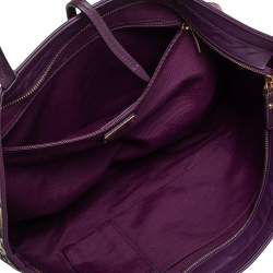 Pre Owned حقيبة يد سالفاتوري فيراغامو سحاب جلد ونايلون طباعة وشاح بيك متعدد الألوان 