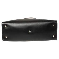 Pre Owned Salvatore Ferragamo Black Leather Large Briana Tote