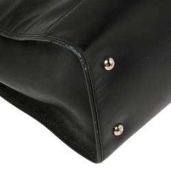 Pre Owned Salvatore Ferragamo Black Leather Large Briana Tote