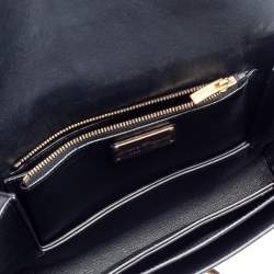 Pre Owned Salvatore Ferragamo Dark Plum Leather Gancio Flap Crossbody Bag
