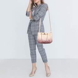 Pre Owned Salvatore Ferragamo Ombre Pink Leather Vany Tote