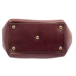 Pre Owned Salvatore Ferragamo Ombre Pink Leather Vany Tote