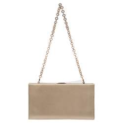 مملوكة مسبقًا Salvatore Ferragamo Beige Satin Musetta Clutch