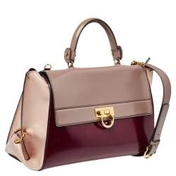 مملوكة مسبقًا حقيبة سالفاتوري فيراغامو صوفيا جلد لامع متعددة الألوان كبيرة بيد علوية