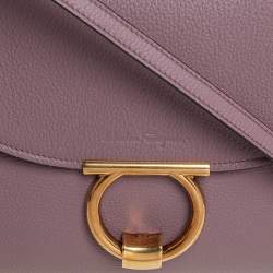 Salvatore Ferragamo Old Rose Leather Margot Top Handle Bag