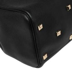 Pre Owned حقيبة يد توتس سالفاتوري فيراغامو ستديو جلد أسود متوسطة 