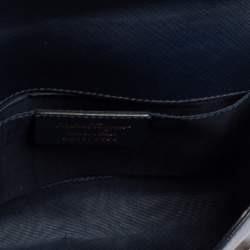 Pre Owned حقيبة كلتش سالفاتوري فيراغامو بفيونكة فارا جلد سافيانو أزرق