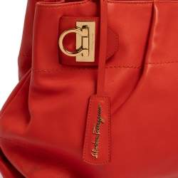 Pre Owned حقيبة يد توتس سالفاتوري فيراغامو سلسلة جلد حمراء