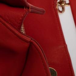 Pre Owned حقيبة يد توتس سالفاتوري فيراغامو سلسلة جلد حمراء