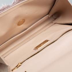 مملوكة مسبقًا Salvatore Ferragamo Beige Suede and Fabric Ginny Fringed Crossbody Bag