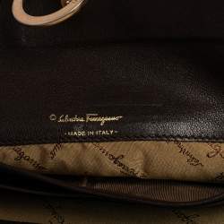 Salvatore Ferragamo Beige/Brown Gancini Canvas and Leather Continental Wallet