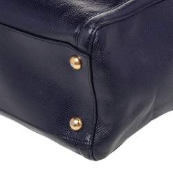 Pre Owned حقيبة يد توتس سالفاتوري فيراغامو ميلايك جلد أزرق بفيونكة