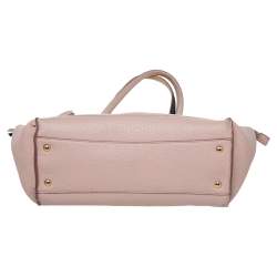 Pre Owned Salvatore Ferragamo Pink Pebbled Leather Medium Amy Tote Bag