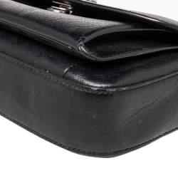 مملوكة مسبقًا حقيبة كروس سالفاتوري فيراغامو غانشيني جلد سوداء 