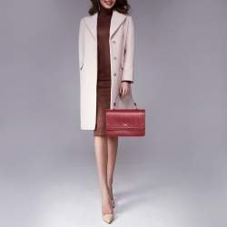 مملوكة مسبقًا Salvatore Ferragamo Dark Red Leather Seila Top Handle Bag 