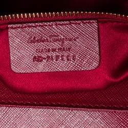 مملوكة مسبقًا Salvatore Ferragamo Dark Red Leather Seila Top Handle Bag 