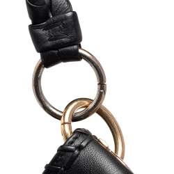 Pre Owned Salvatore Ferragamo Black Leather Hobo 