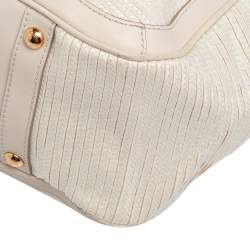 Pre Owned Salvatore Ferragamo Beige Betulla Leather Tote