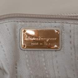 Pre Owned Salvatore Ferragamo Beige Betulla Leather Tote