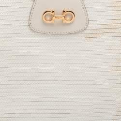Pre Owned Salvatore Ferragamo Beige Betulla Leather Tote
