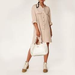 Pre Owned Salvatore Ferragamo Beige Betulla Leather Tote