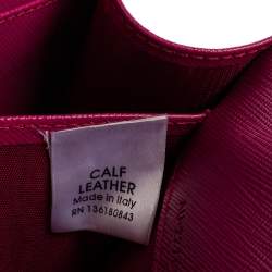 Pre Owned حقيبة كلتش سالفاتوري فيراغامو غانشيني جلد فوشيا بسلسلة 