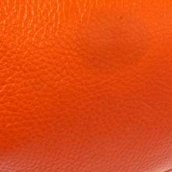 Salvatore Ferragamo Orange Leather Tote