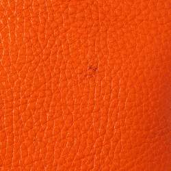 Salvatore Ferragamo Orange Leather Tote