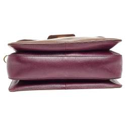 Pre Owned حقيبة سالفاتوري فيراغامو جلد بني/بيج مزين غانسيني يد علوية