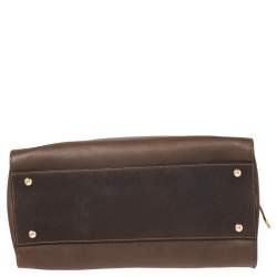 Pre Owned Salvatore Ferragamo Brown Ombre Leather Double Gancio Tote