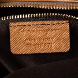 Pre Owned Salvatore Ferragamo Brown Ombre Leather Double Gancio Tote