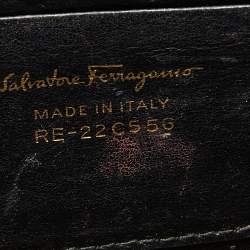 Pre Owned Salvatore Ferragamo Gold Leather Vara Bow Shoulder Bag