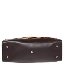 Pre Owned حقيبة يد سالفاتوري فيراغامو برينانا كبيرة جلد وردية فاتحة