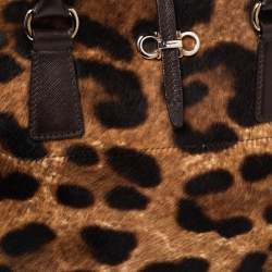 Pre Owned حقيبة يد سالفاتوري فيراغامو برينانا كبيرة جلد وردية فاتحة