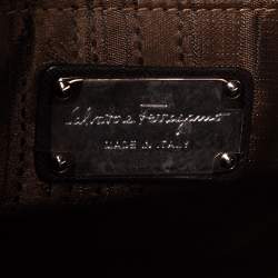 Pre Owned حقيبة يد سالفاتوري فيراغامو برينانا كبيرة جلد وردية فاتحة